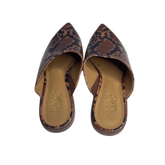 Franco Sarto Reyna mule flats in a faux reptile  print. Women size 8 Medium - Picture 6 of 8